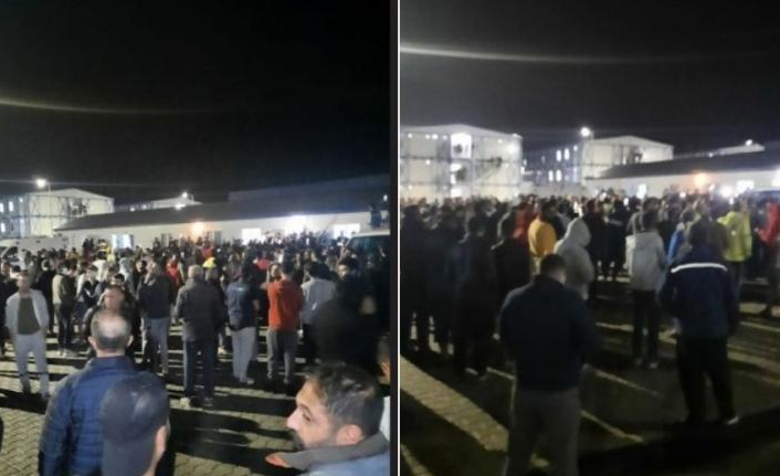 Akkuyu Nükleer Santrali inşaatında çalışan işçiler ayağa kalktı