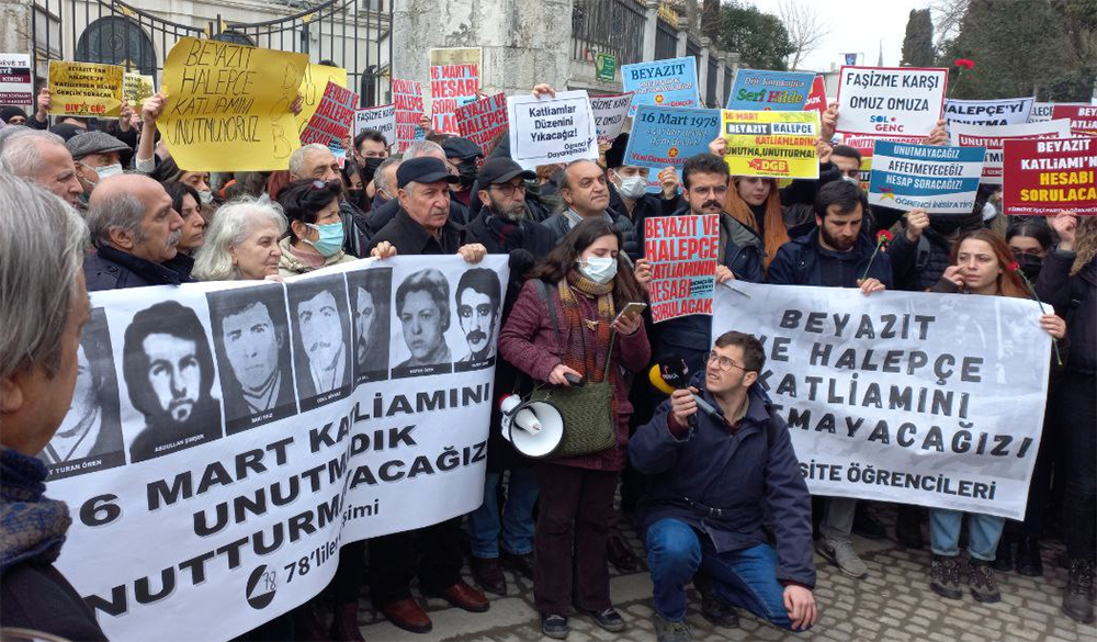 İstanbul Üniversitesi&#8217;nde Beyazıt ve Halepçe anması: &#8220;Unutmadık, unutturmayacağız&#8221;