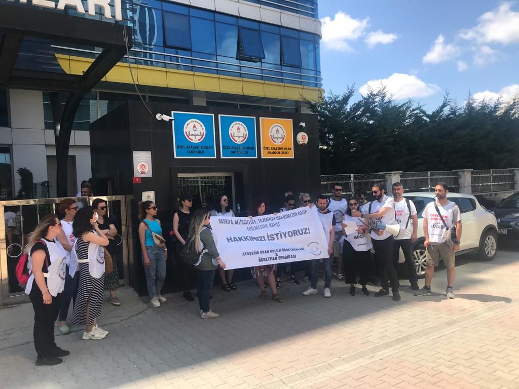 Devredilen Okan Koleji, öğretmenlerinin hakları gasp etmek istiyor: &#8220;Gösterişli eğitim faaliyeti öğretmen sömürüsü üzerinde kuruluyor&#8221;