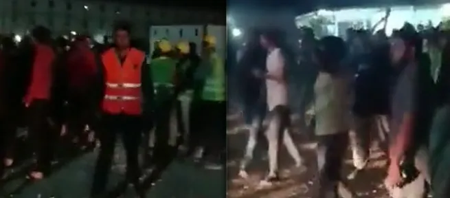 Gaziantep Şehir Hastanesi inşaatında çalışan işçiler çalışma koşullarını protesto etti: Yemekler kurtlu, elektrik su yok!