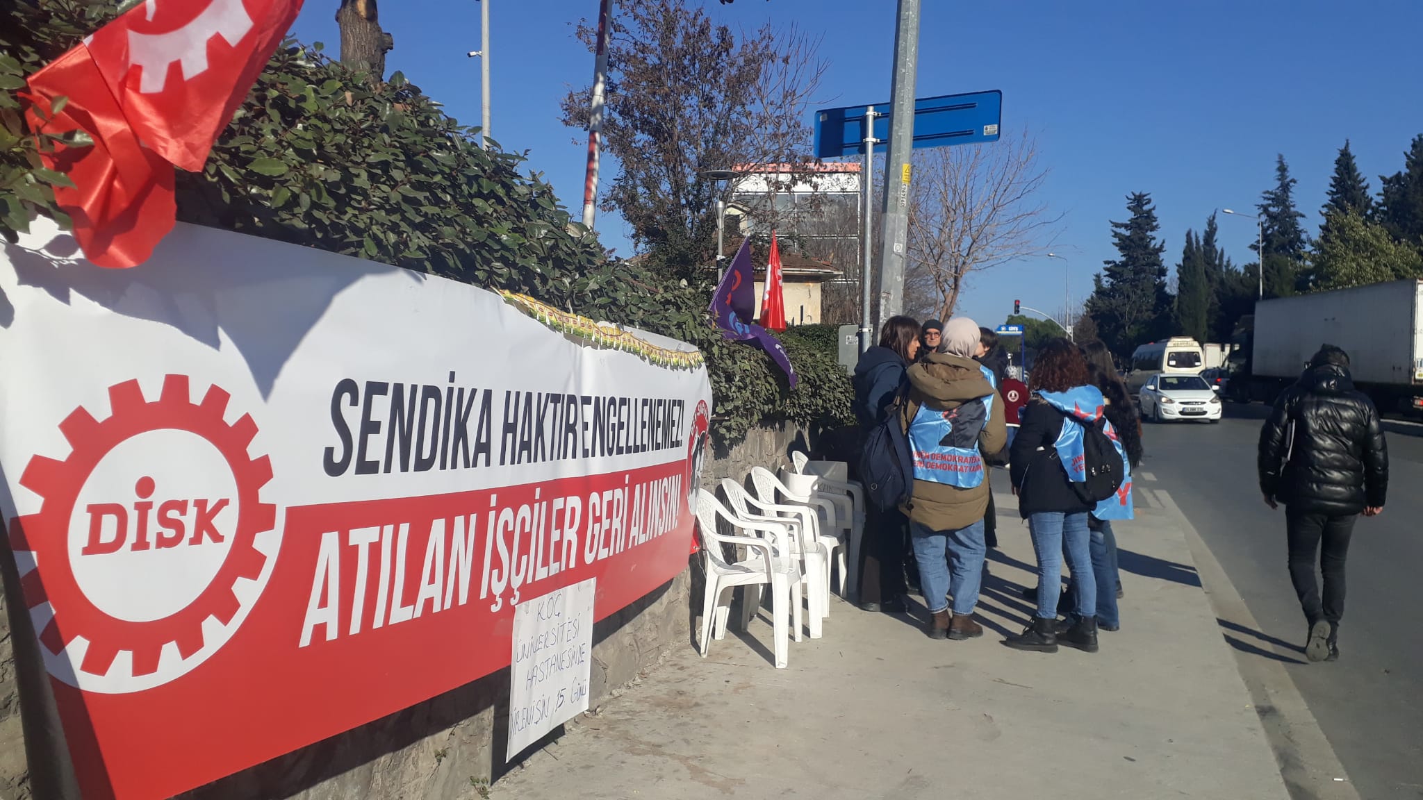 Koç Üniversitesi Hastanesi&#8217;nde direniş 15. gününde