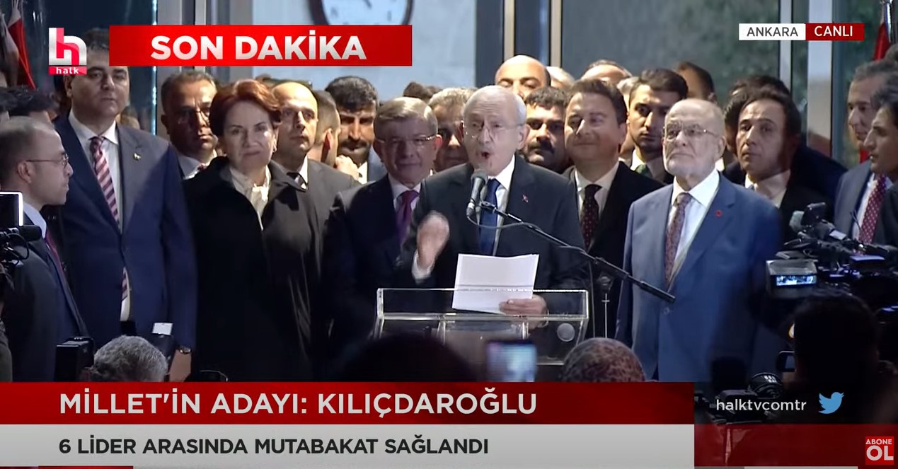 Millet İttifakı toplantısı sona erdi: Kılıçdaroğlu Cumburbaşkanı adayı oldu