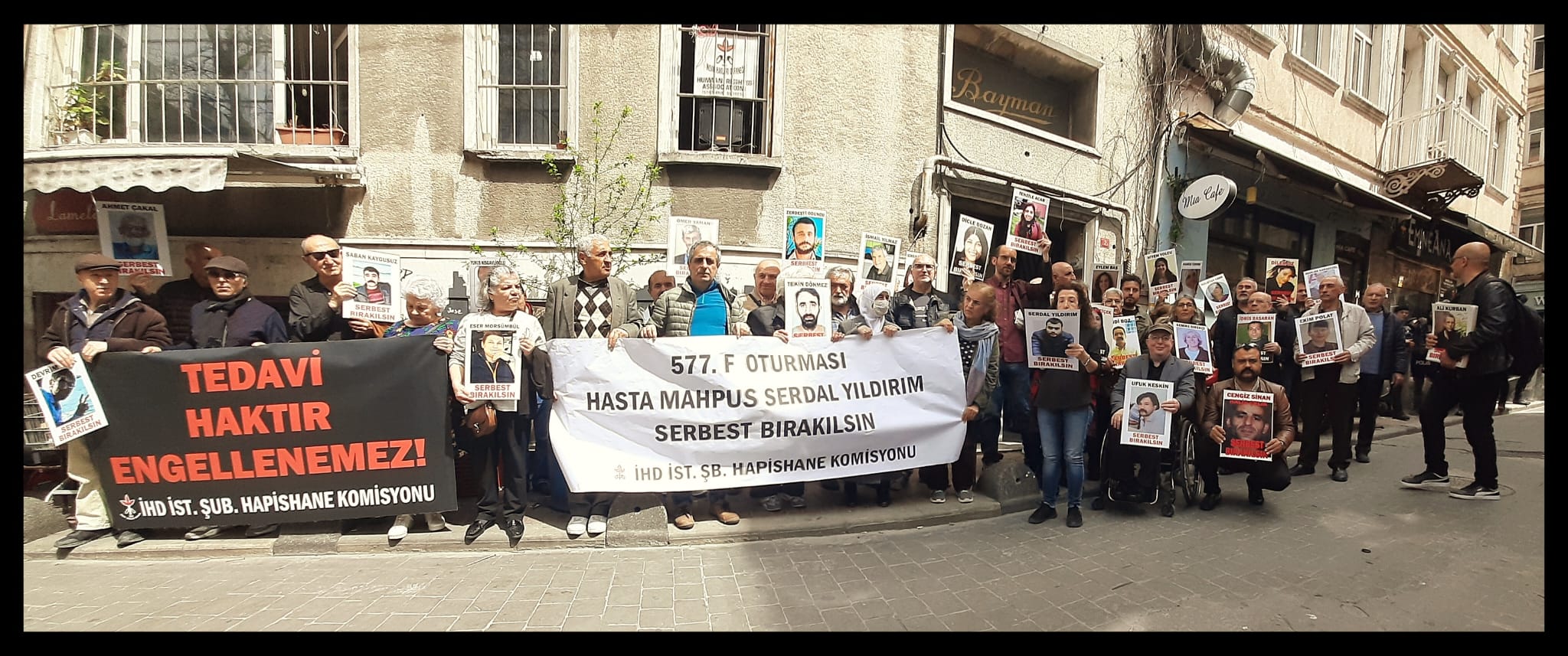 İHD 577. F Oturması: &#8220;Ağır hasta mahpus Serdal Yıldırım serbest bırakılsın&#8221;