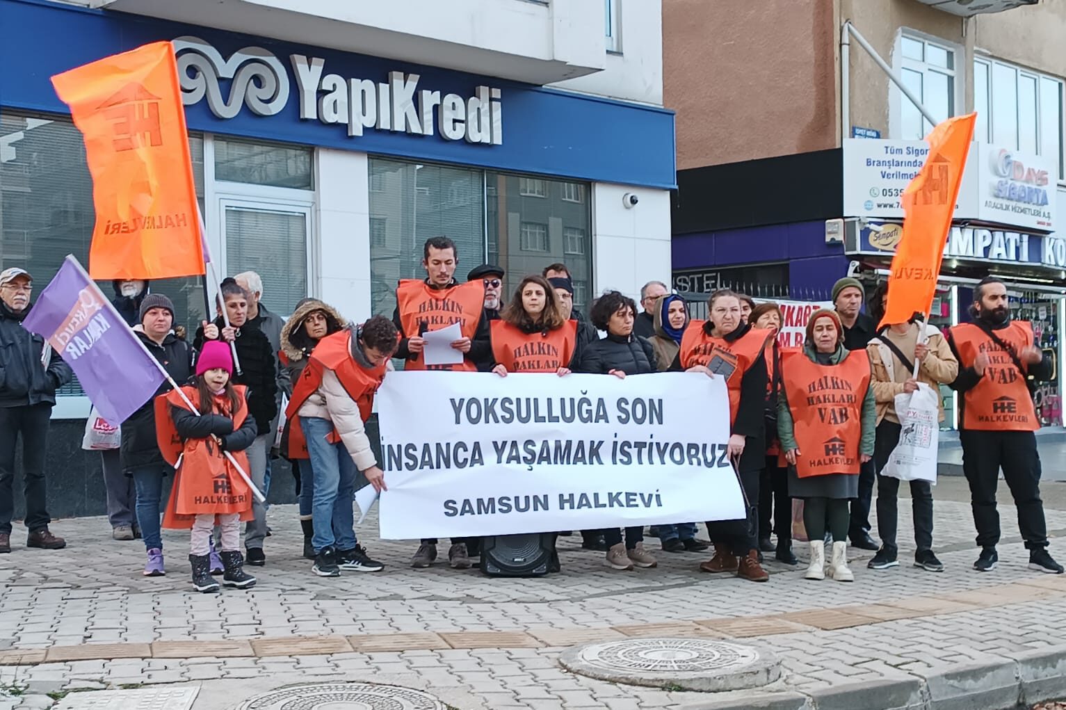 Samsun&#8217;da hayat pahalılığına karşı eylem: &#8220;Vergiler &#8216;taban&#8217;a değil, patronlara yayılmalı&#8221;
