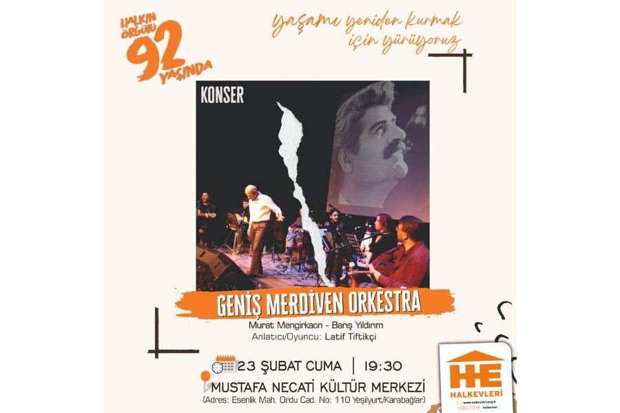 İzmir&#8217;de Halkevleri&#8217;nin 92. kuruluş yıldönümü konserine çağrı