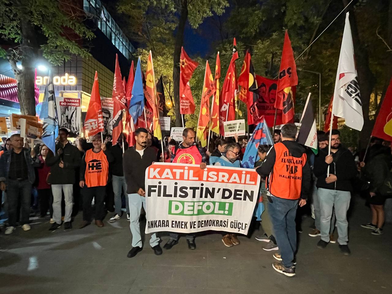 Ankara&#8217;da Küresel Sumud Filosu&#8217;na yönelik saldırıya karşı eylem: &#8220;Katil İsrail Gazze&#8217;den elini çek!&#8221;