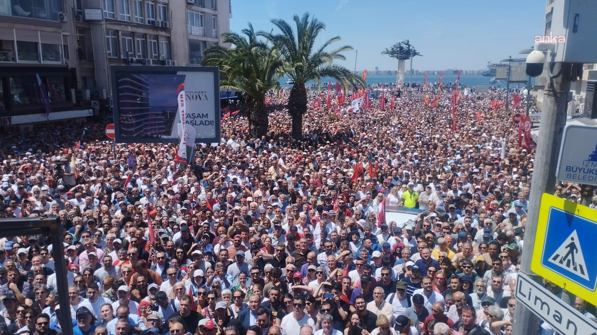 Özgür Özel'in İzmir mitingi saldırılara rağmen gerçekleşti: 2 kişi gözaltına alındı