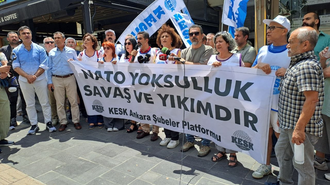 Kamu emekçilerinden NATO protestosu: "Emperyalistlerin çıkarı esas alınıyor, bedelini emekçiler ödüyor"